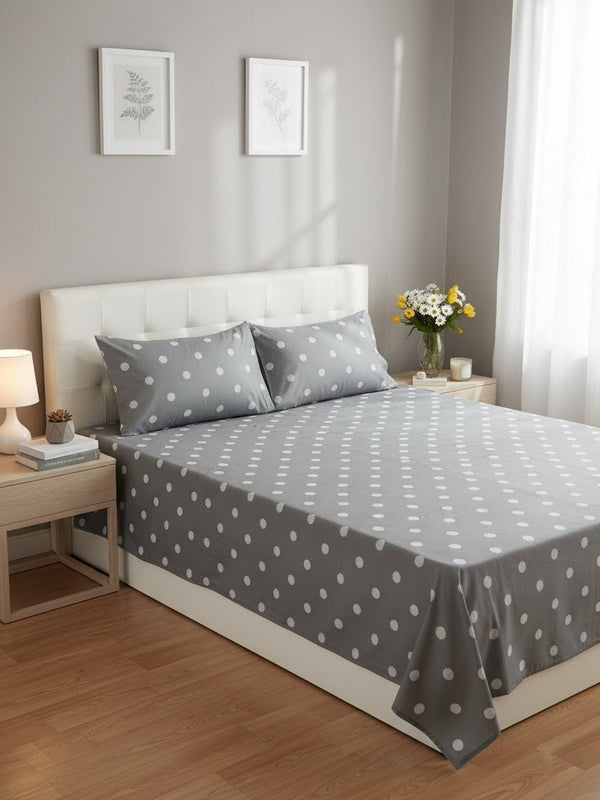 Grey Dotted - bedsheet