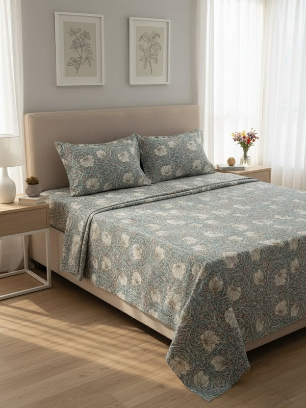 Flower Printed - bedsheet