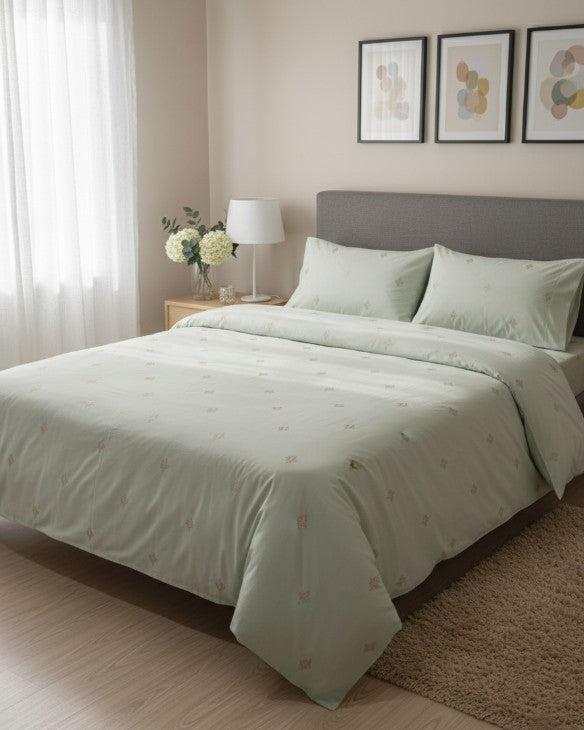Mint Embroidery - Bedsheet