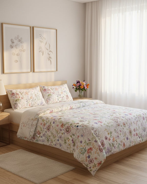 Floral White - Bedsheet