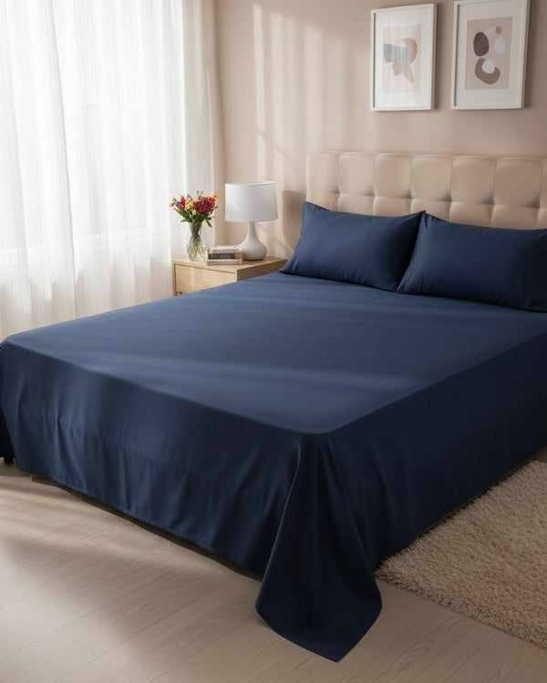 Royal Blue Solid - Bedsheet