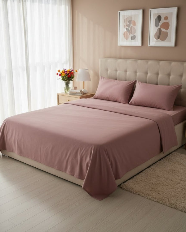 True Pink Solid - Bedsheet