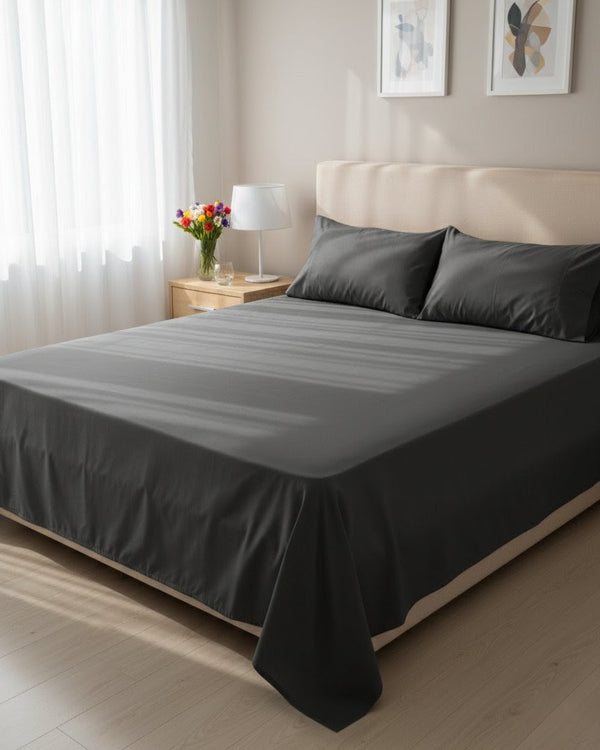 Grey Solid - Bedsheet