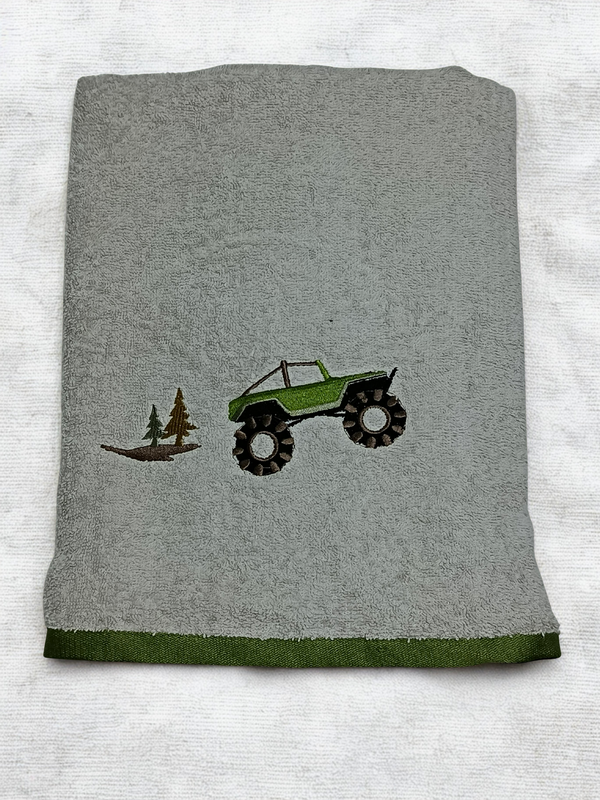 Kids Truck Embroidery - Towel